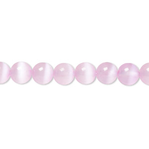 Bead, selenite (dyed/stabilized), pink, 6mm round, B+ grade, Mohs hardness 2 to 2-1/2. Sold per 15-1/2&quot; to 16&quot; strand.