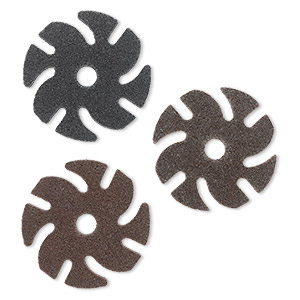 Abrasive disc, 3M&#153; Scotch-Bright&#153; EXL Unitized, plastic, brown, fine to coarse grit, 3-inch replacement abrasive disc for Jooltool&#153;. Sold per set of 3.