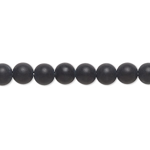 Bead, black onyx (dyed), matte, 6mm round, B grade, Mohs hardness 6-1/2 to 7. Sold per 15-1/2&quot; to 16&quot; strand.