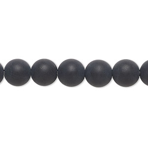 Bead, black onyx (dyed), matte, 8mm round, B grade, Mohs hardness 6-1/2 to 7. Sold per 15-1/2&quot; to 16&quot; strand.