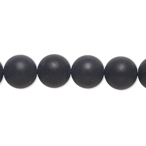 Bead, black onyx (dyed), matte, 10mm round, B grade, Mohs hardness 6-1/2 to 7. Sold per 15-1/2&quot; to 16&quot; strand.