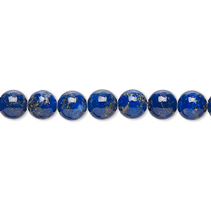 Bead, lapis lazuli (natural), 6mm round, B grade, Mohs hardness 5 to 6. Sold per 15-1/2&quot; to 16&quot; strand.