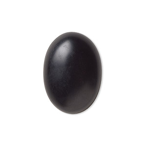Cabochon, black onyx (dyed), matte, 25x18mm calibrated oval, B grade, Mohs hardness 6-1/2 to 7. Sold per pkg of 2.