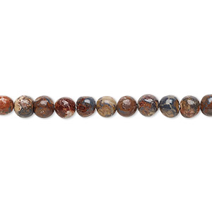 Bead, leopardskin jasper (natural), 4mm round, B grade, Mohs hardness 6-1/2 to 7. Sold per 15-1/2&quot; to 16&quot; strand.
