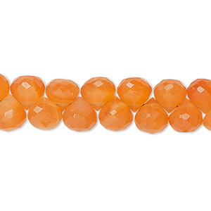 Bead, carnelian (dyed/heated), hand-cut 7x7mm top-drilled faceted teardrop, B grade, Mohs hardness 6-1/2 to 7. Sold per pkg of 60.