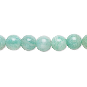 Bead, African amazonite (natural), 8mm round, B+ Grade, Mohs hardness 6 to 6-1/2. Sold per 15-1/2&quot; to 16&quot; strand, approximately 52 beads.