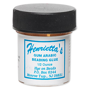 Adhesive, Henrietta&#39;s&reg; gum arabic, fabric cement. Sold per 1/2 ounce container.