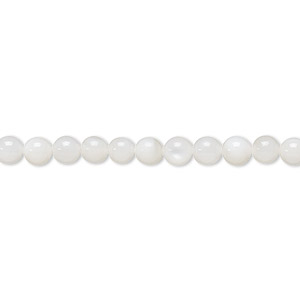 4mm Shell Pearls (White) (16 Strand)