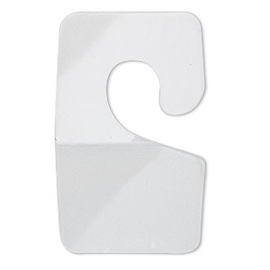 Hang tab, plastic and adhesive, 1-3/4 x 1-inch rectangle. Sold per pkg of 40.