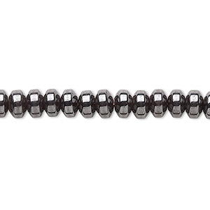 Bead, Hemalyke&#153; (man-made), magnetic, 6x2mm rondelle. Sold per 15-1/2&quot; to 16&quot; strand.