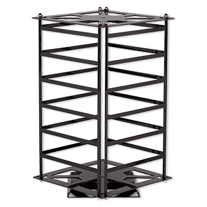 Display, acrylic and steel, black, 17-1/4 x 9-3/4 x 9-3/4 inch revolving square. Sold individually.