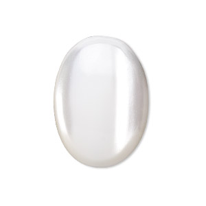 Cabochon, trochus shell (natural), 14x10mm calibrated oval, Mohs hardness 3-1/2. Sold per pkg of 4.