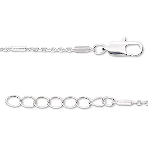Chain, stainless steel, 1.5mm cable, 18 inches with lobster claw clasp.  Sold individually. - Fire Mountain Gems and Beads
