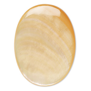 Cabochons Golden Lip Shell Gold Colored