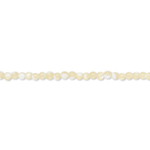 Bead, mother-of-pearl shell (natural), 2mm round, Mohs hardness 3-1/2. Sold per 15-1/2&quot; to 16&quot; strand.