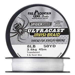 Thread, Spiderwire®, translucent, 0.18mm ultra-cast invisi-braid, 8-pound  test. Sold per 50-yard spool. - Fire Mountain Gems and Beads