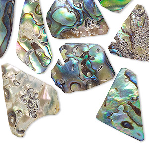 Focal and drop, abalone shell (natural), 16x17mm-36x25mm freeform, Mohs hardness 3-1/2. Sold per 1-ounce pkg, approximately 20-25 pieces.