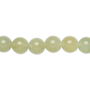 Bead, sea green new &quot;jade&quot; (serpentine) (natural), light to medium, 8mm round, B grade, Mohs hardness 2-1/2 to 6. Sold per 15-1/2&quot; to 16&quot; strand.