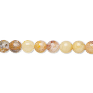 Bead, crazy lace agate (natural), 6mm round, B grade, Mohs hardness 6-1/2 to 7. Sold per 15-1/2&quot; to 16&quot; strand.