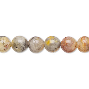 Bead, crazy lace agate (natural), 8mm round, B grade, Mohs hardness 6-1/2 to 7. Sold per 15-1/2&quot; to 16&quot; strand.