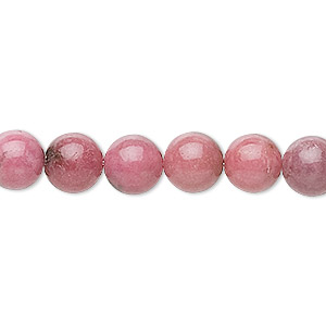 Bead, rhodonite (natural), 8mm round, B grade, Mohs hardness 5-1/2 to 6-1/2. Sold per 15-1/2&quot; to 16&quot; strand.