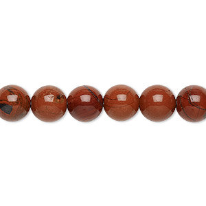 Bead, red jasper (natural), 8mm round, B grade, Mohs hardness 6-1/2 to 7. Sold per 15-1/2&quot; to 16&quot; strand.