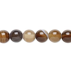 Bead, black and white sardonyx (dyed), 8mm round, B grade, Mohs hardness 6-1/2 to 7. Sold per 15-1/2&quot; to 16&quot; strand.