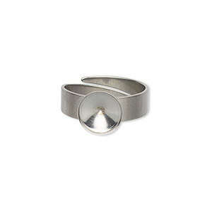Ring Settings Stainless Steel Silver Colored