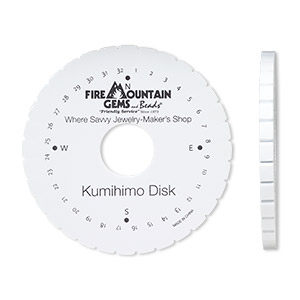  The Beadsmith Round Kumihimo Disk, 4.25 inch Diameter, 0.75”  (20mm) Thick Double Dense Foam, Jewelry Tools for Braiding, 1 disks