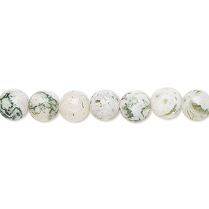 Bead, tree agate (natural), 6mm round, B grade, Mohs hardness 6-1/2 to 7. Sold per 15-1/2&quot; to 16&quot; strand.