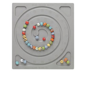 Bead board, plastic, white, 21x10-inch rectangle. Sold individually. - Fire  Mountain Gems and Beads