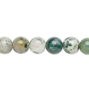 Bead, tree agate (natural), 8mm round, B grade, Mohs hardness 6-1/2 to 7. Sold per 15-1/2&quot; to 16&quot; strand.