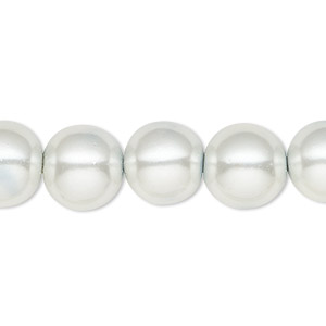 Bead, Hemalyke&#153; (man-made), magnetic, silver, 12mm round. Sold per 16-inch strand.