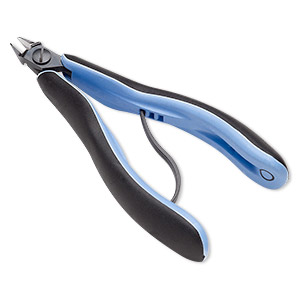 Pliers, Lindstrom&reg; RX series, tapered flush-cutter, rubber / plastic / carbon steel, blue and black, 5-1/4 inches. Use for light gauge softer metals. Sold individually.