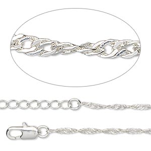 Chain Necklaces Silver Plated/Finished Silver Colored
