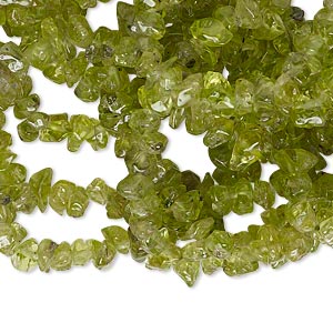 Bead, peridot (natural), mini chip, Mohs hardness 6-1/2 to 7. Sold per ...