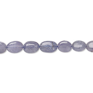 Bead, tanzanite (heated), 5x3mm-9x6mm hand-cut oval, C grade, Mohs hardness 6 to 7. Sold per 15-1/2&quot; to 16&quot; strand.