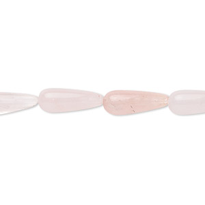 Bead, rose quartz (natural), 14x5mm teardrop, B grade, Mohs hardness 7. Sold per 15-1/2&quot; to 16&quot; strand.