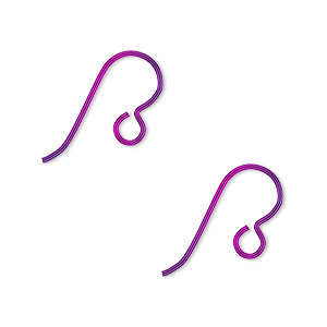 Hook Ear Wire Findings Niobium Purples / Lavenders