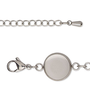 Bracelet Settings Stainless Steel Silver Colored
