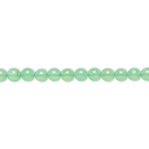 Bead, chrysoprase (natural), 4mm round, A- grade, Mohs hardness 6-1/2 to 7. Sold per 15-inch strand.
