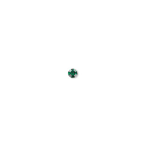 stad Abnormaal Zich verzetten tegen Chaton, glass rhinestone, emerald green, foil back, 2.7-2.8mm faceted  round, PP21. Sold per pkg of 60. - Fire Mountain Gems and Beads