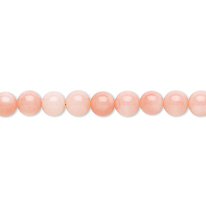 Bead, bamboo coral (dyed), pink, 5.5-6mm hand-cut round, B- grade, Mohs hardness 3-1/2 to 4. Sold per 15-1/2&quot; to 16&quot; strand.