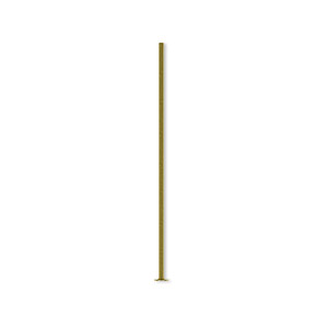 Head pin, antique brass-plated steel, 1-1/4 inches, 21 gauge. Sold per pkg of 500.