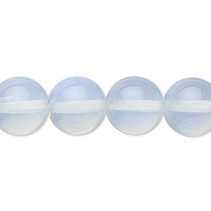 Bead, sea &quot;opal&quot; (glass), translucent, 12mm round. Sold per 15-1/2&quot; to 16&quot; strand.