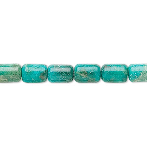 Bead, turquoise (dyed / stabilized), 8x6mm tube, B grade, Mohs hardness 5 to 6. Sold per 15-1/2&quot; to 16&quot; strand.