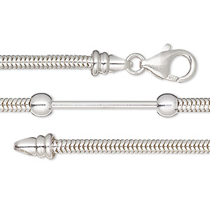 Rembrandt Charms Sterling Silver Kayak Paddle Charm on a 16 Box or Curb Chain Necklace 18 or 20 inch Rope