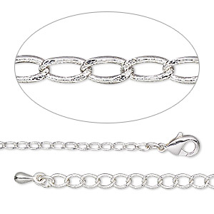 Chain Necklaces Silver Plated/Finished Silver Colored