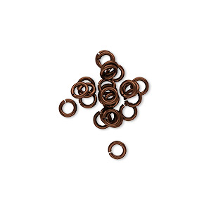 Jump ring, niobium, bronze, 4mm round, 2.4mm inside diameter, 20 gauge. Sold per pkg of 25.