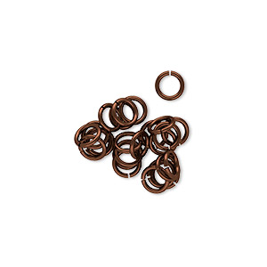 Jump ring, niobium, bronze, 5mm round, 3.4mm inside diameter, 20 gauge. Sold per pkg of 25.